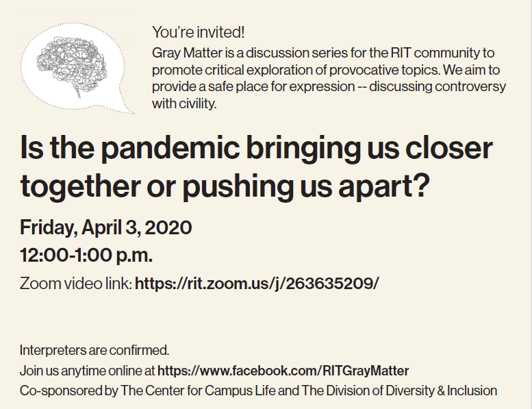 Gray Matter:  Is the pandemic bringing us closer together or pushing us apart?