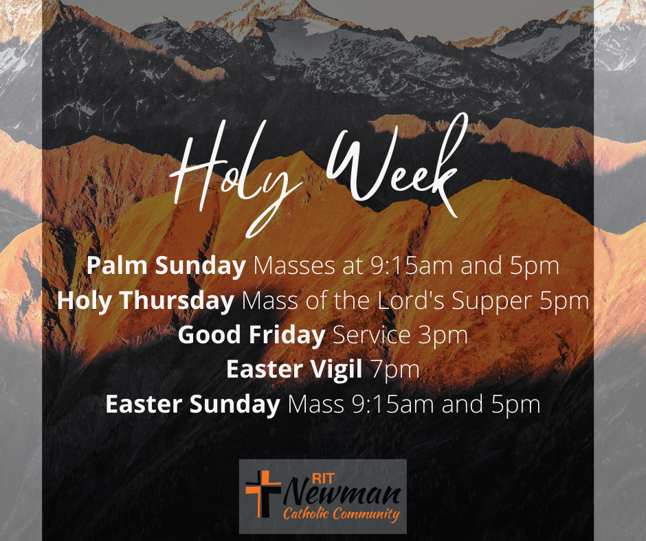 Holy Week Schedule 