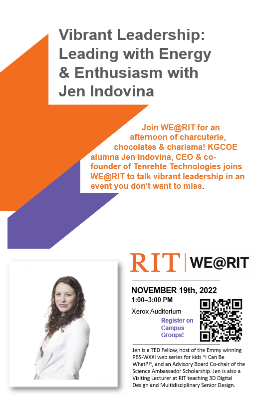 Event Flyer with picture of Jen Indovina