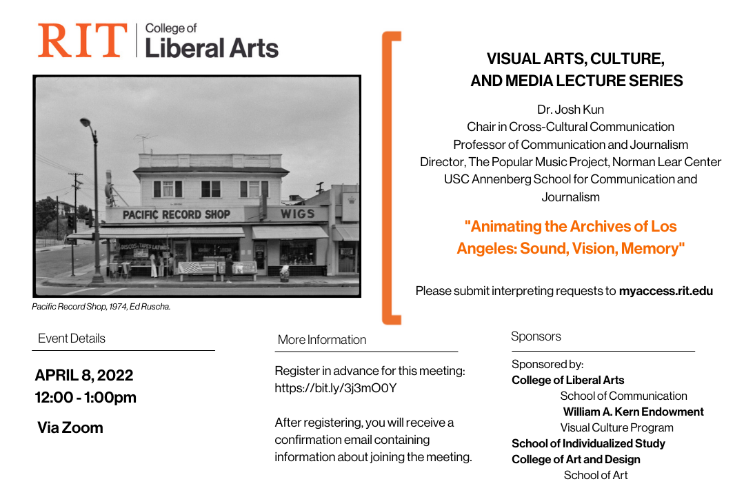 "Animating the Archives of Los Angeles:  Sound, Vision, Memory"