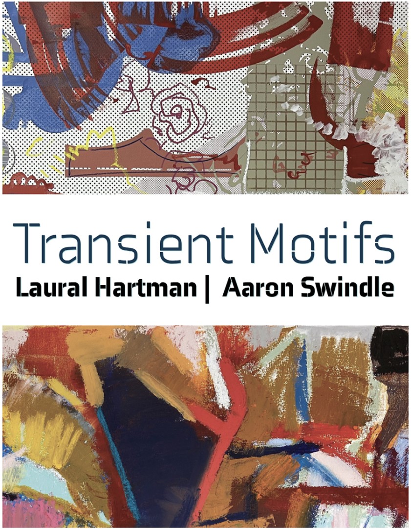 A poster with abstract artworks on it.