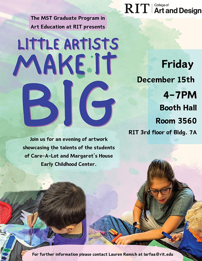 A graphic for the Little Artist Make it Big show.