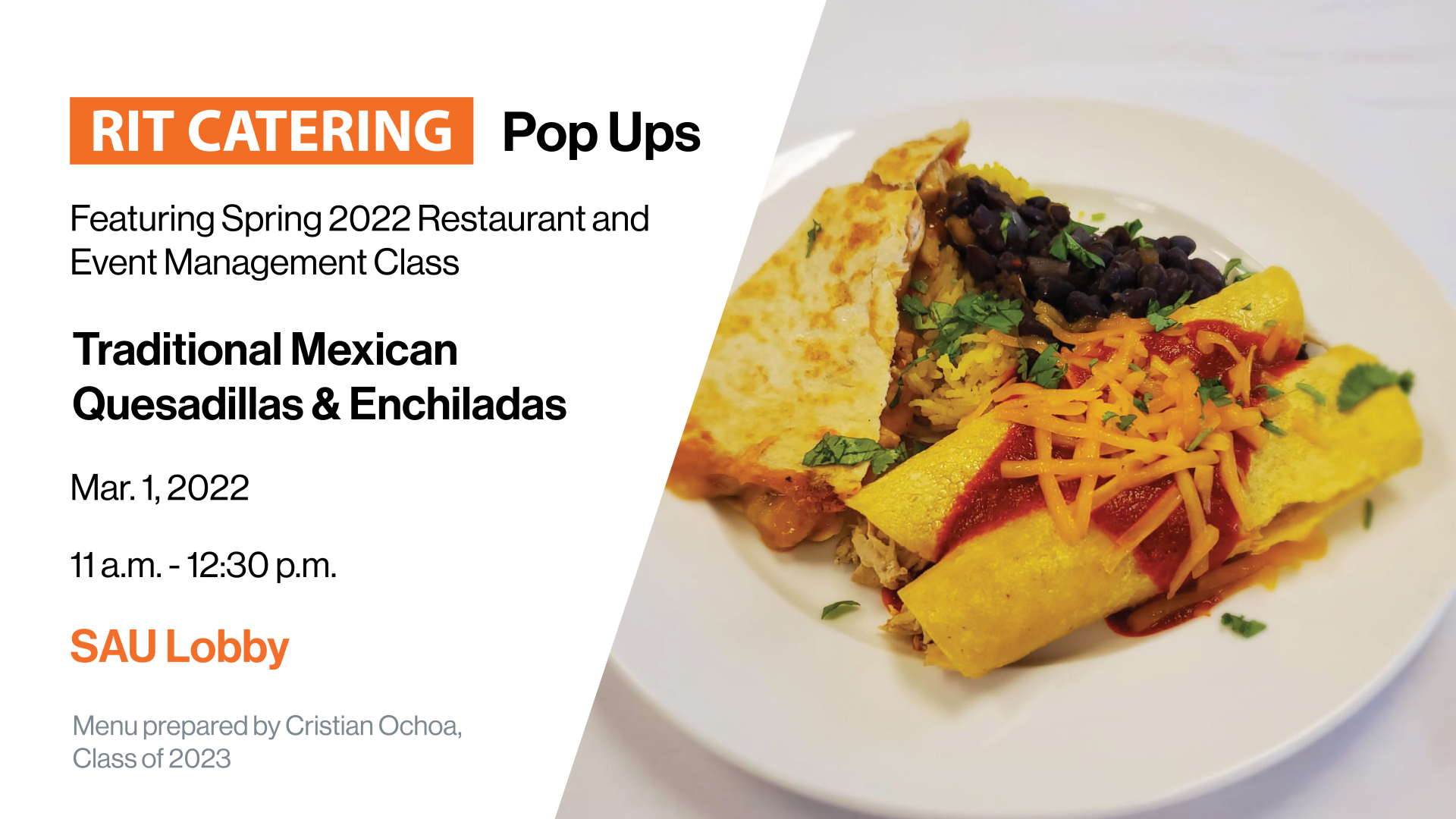 Enchilada, Quesadilla and event details