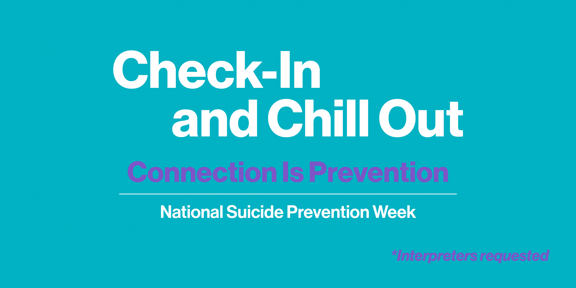 Check in and chill out