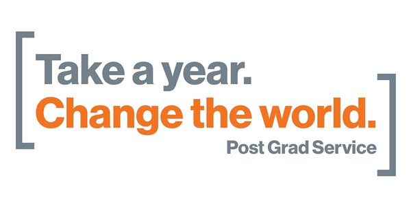 "Take a year. Change the world" Post Grad Service