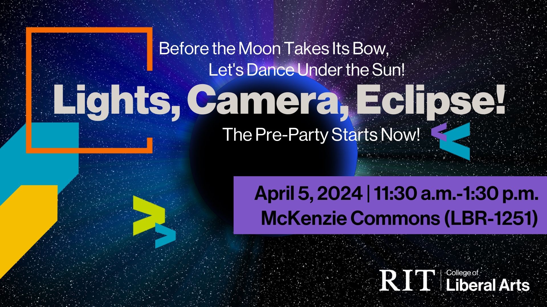 Space image with information about the event