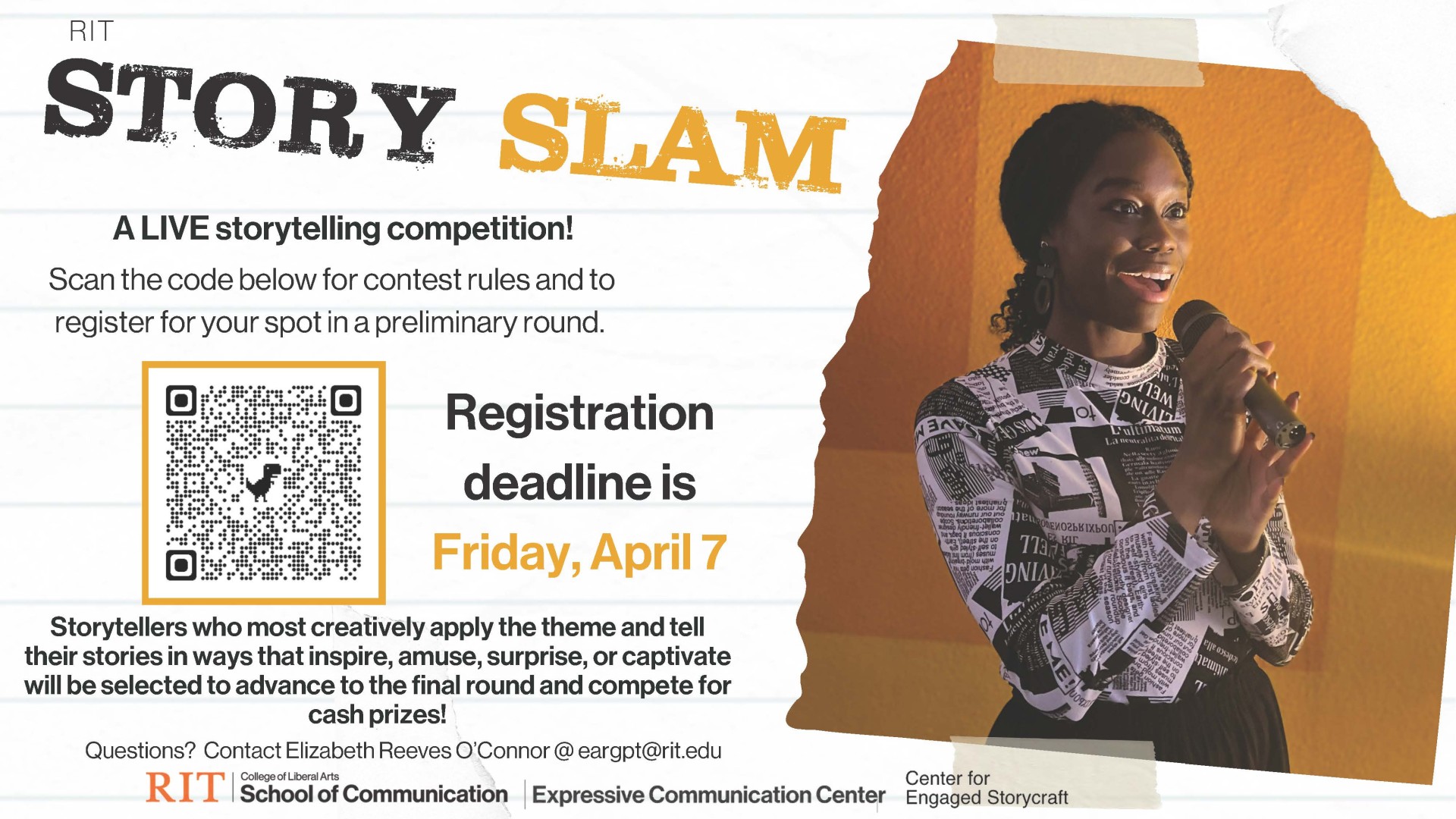 Student speaks into microphone.