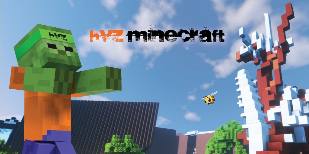 Pixelated zombie on the Minecraft RIT campus