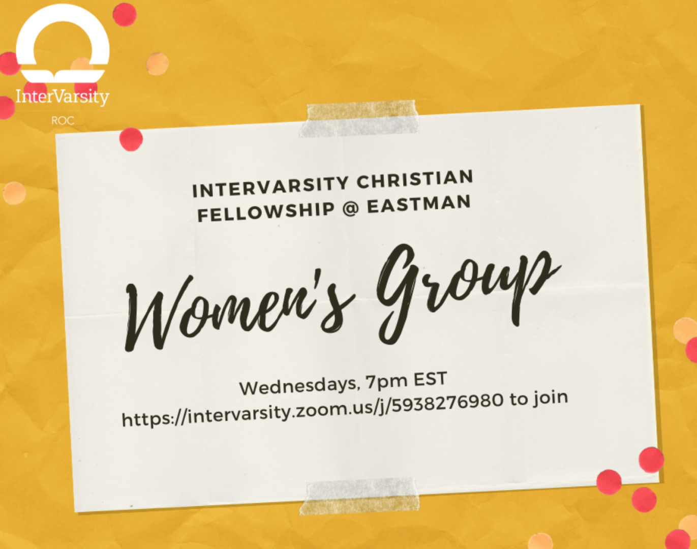 InterVarsity Women's Group Flyer 