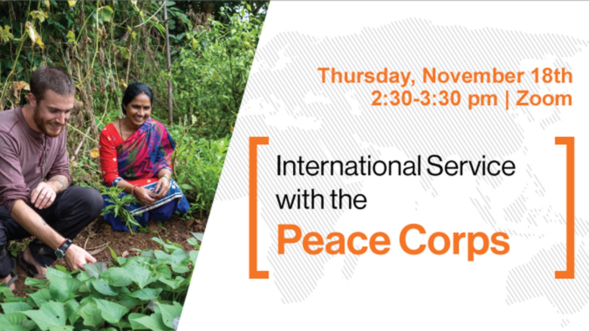 Student volunteering with Peace Corps