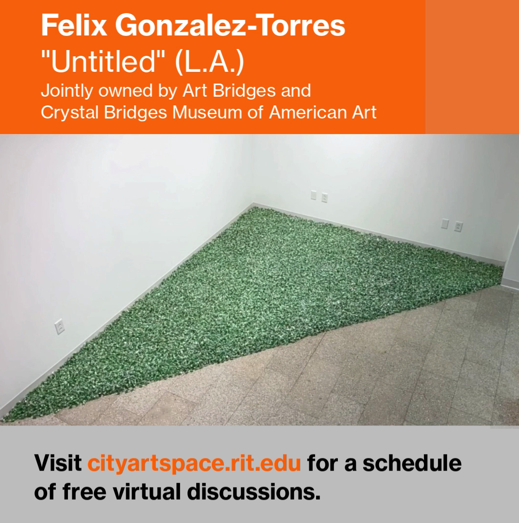 An installation made of candy wrappers.