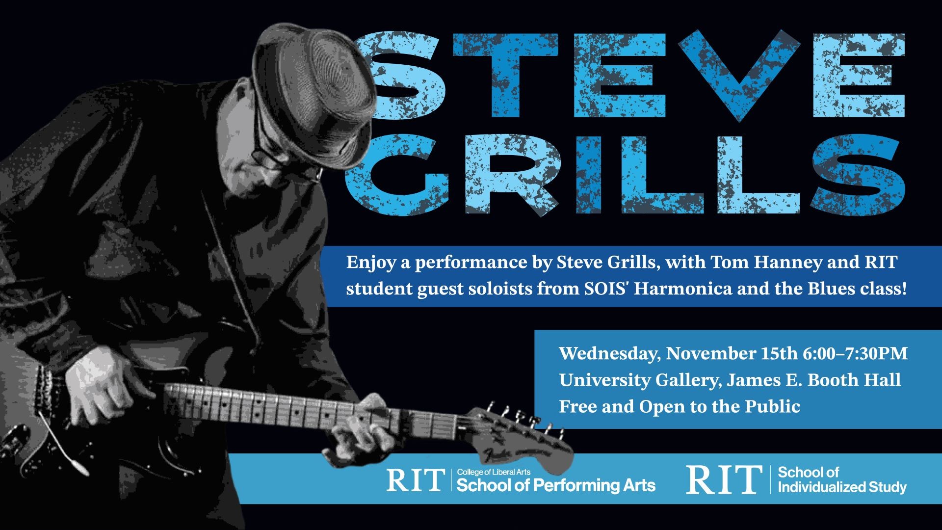 Steve Grills playing the guitar