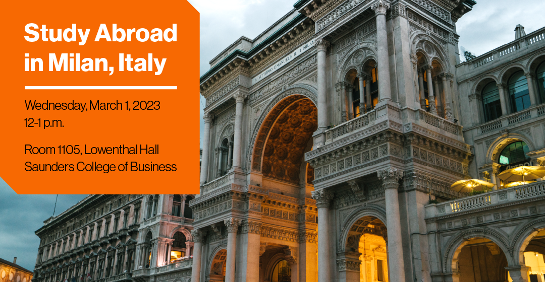 Study Abroad in Milan, Italy graphic