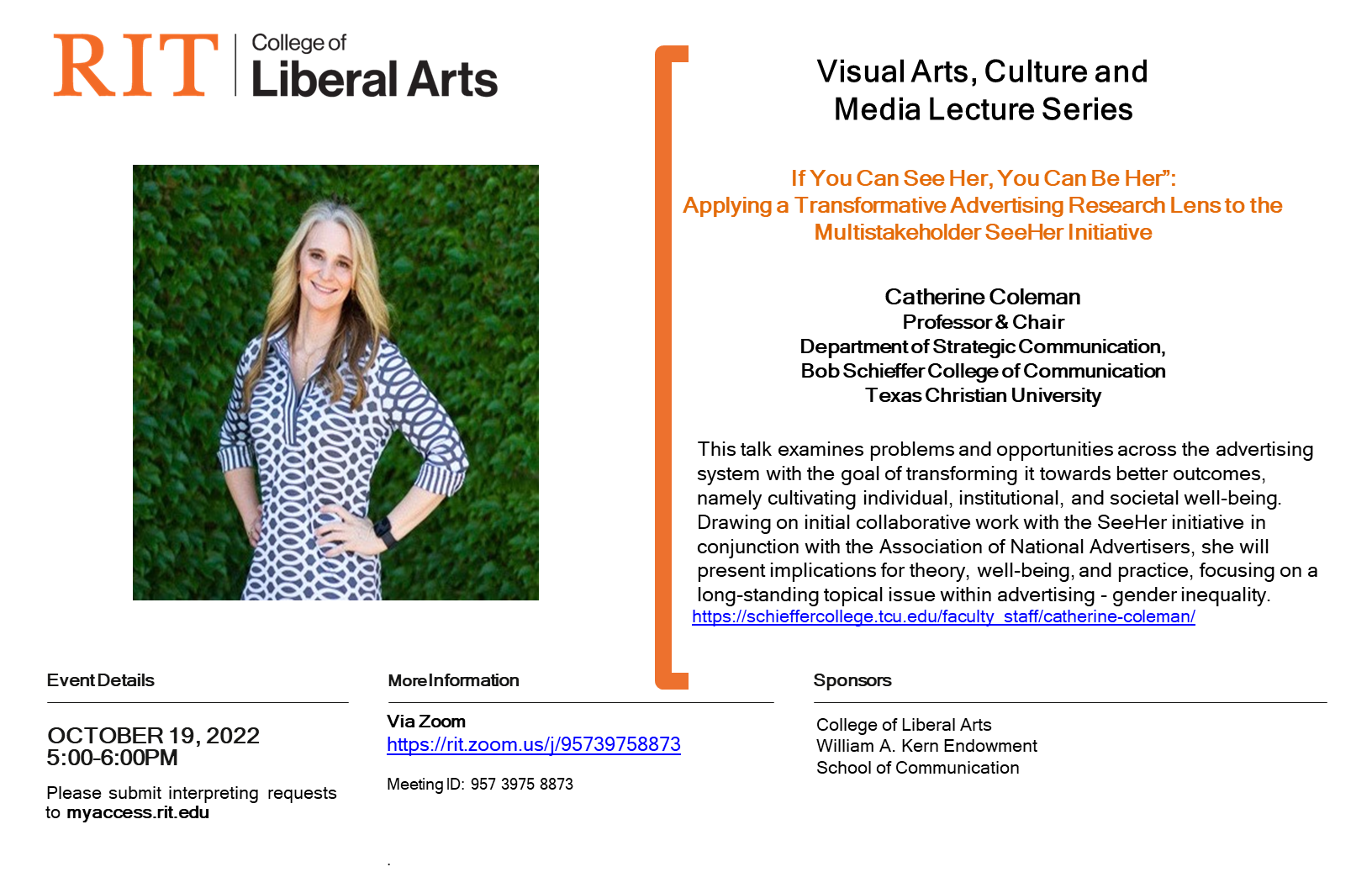 Visual Arts, Culture and Media Lecture Series