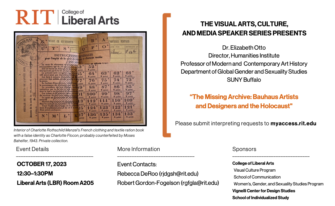 Poster for Dr. Elizabeth Otto lecture