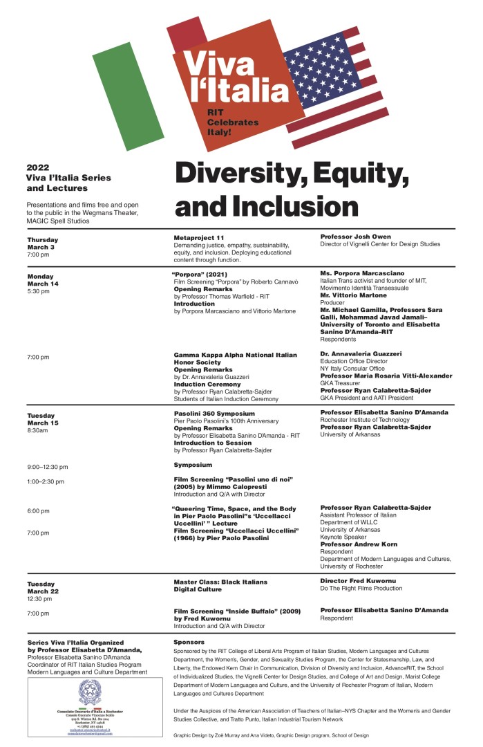 VIVA l'ITALIA Diversity Equity and Inclusion ITALIAN STYLE 