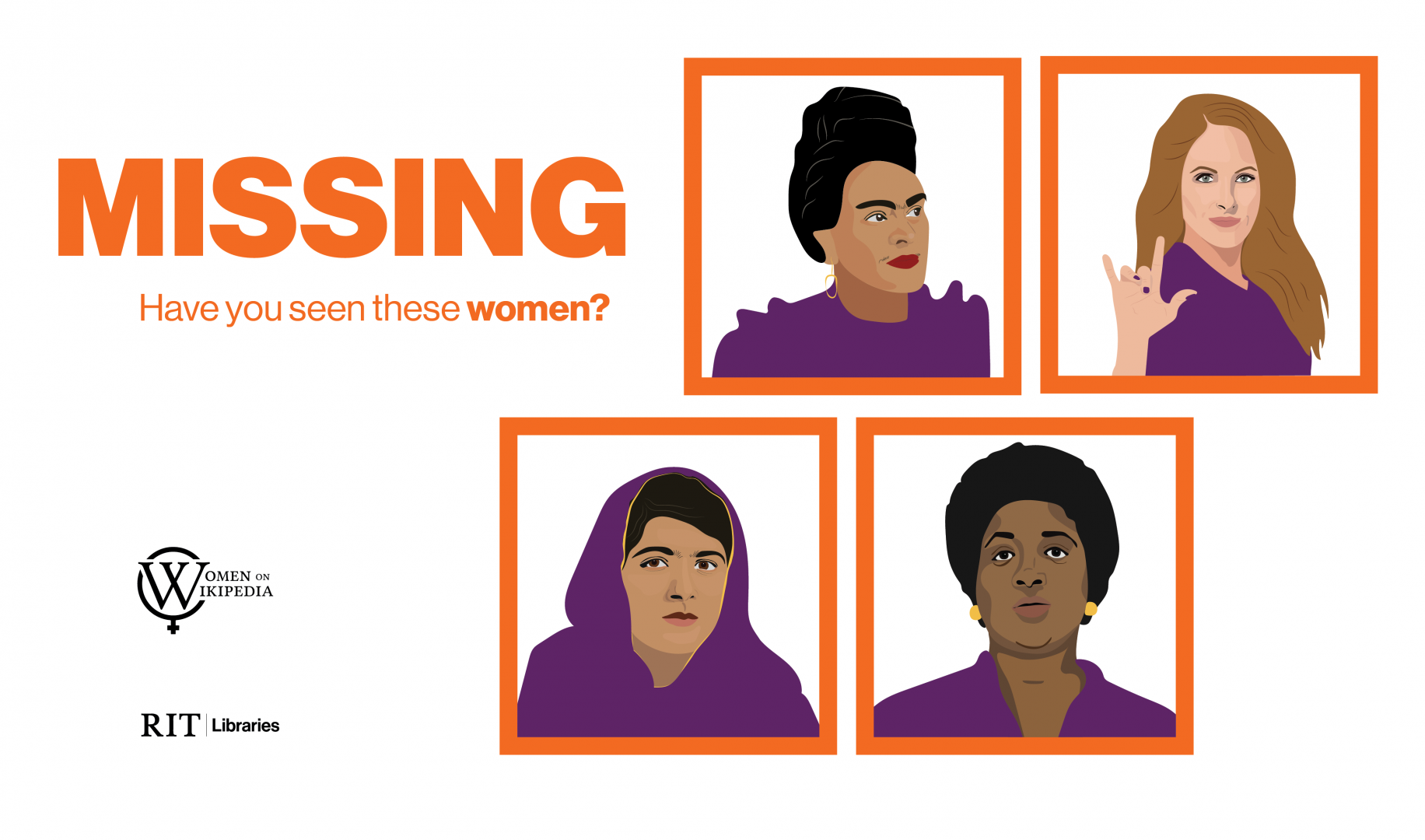 Portraits of 4 women. Text reads Missing. Have you seen these women?