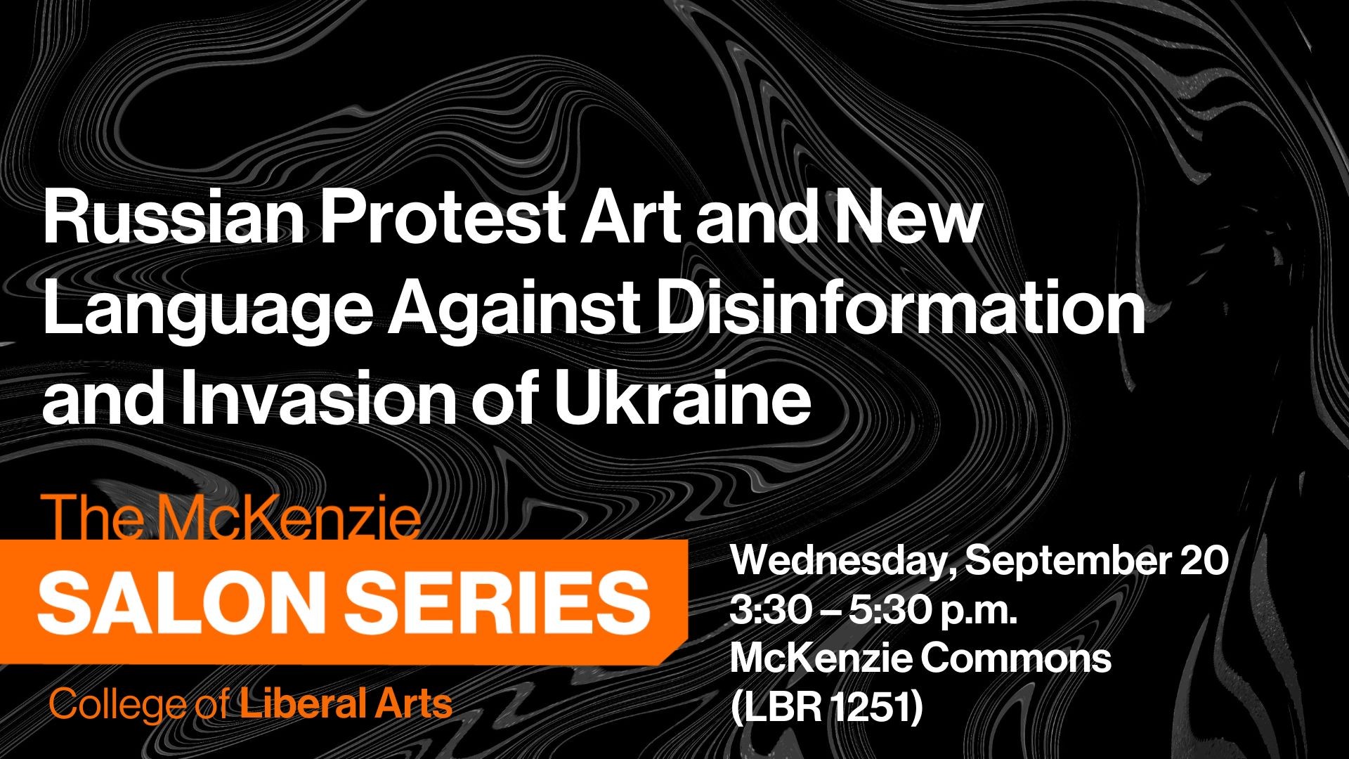 an image of swirling graphic with text russian protest art new language against disinformation 