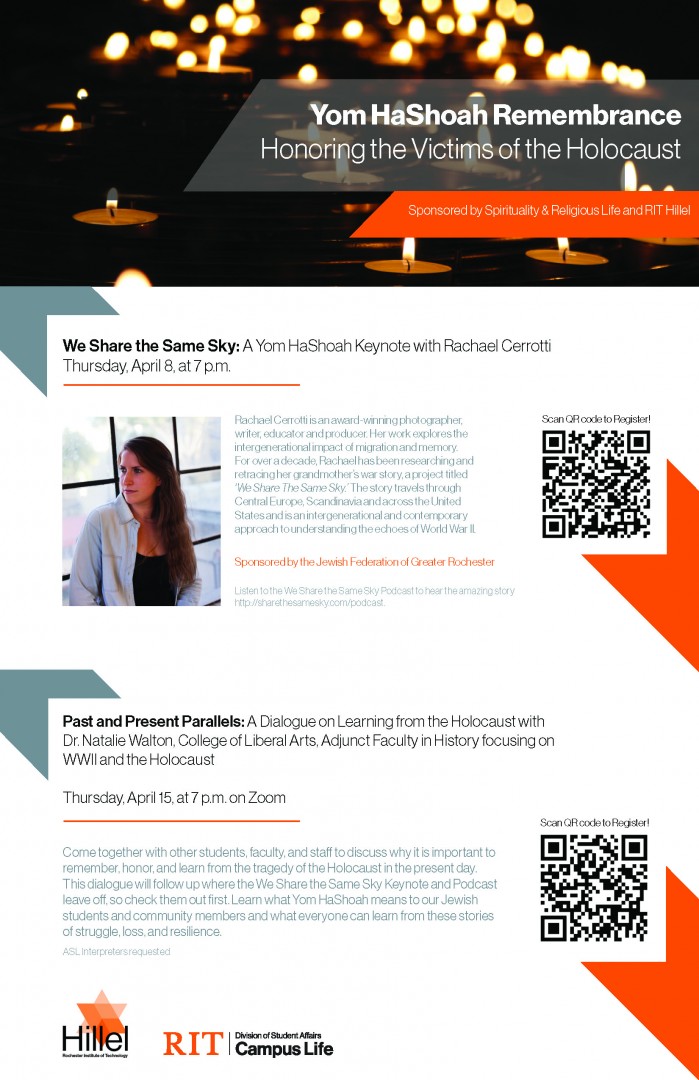 Yom HaShoah 2021 events flyer