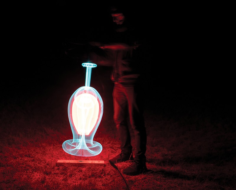 An infrared look at making in the glass hot shop.