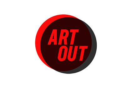 A red-and-black logo that reads Art Out.