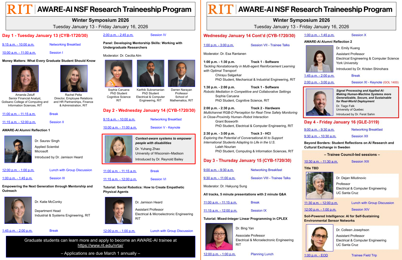 Image of 2026 Winter Symposium Schedule