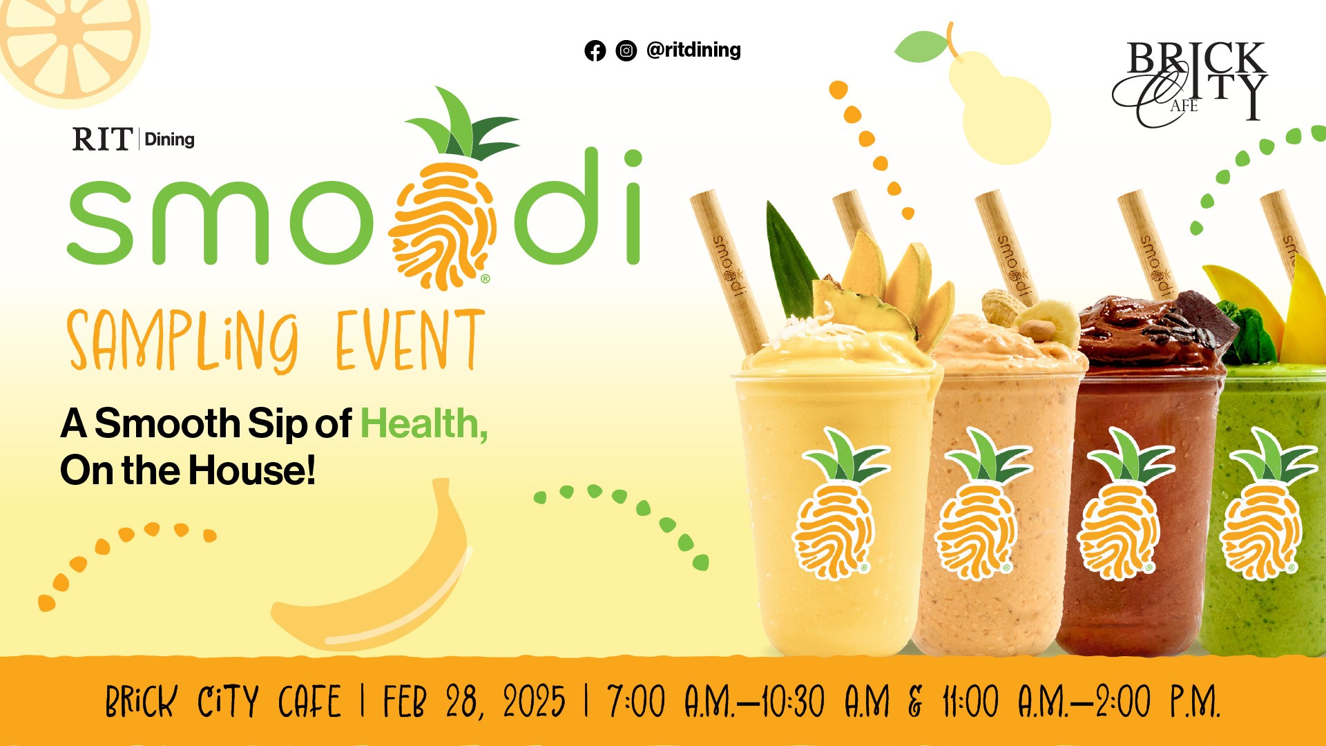  Smoodi Sampling Event at Brick City Café