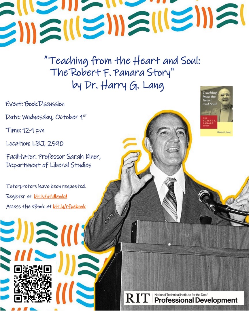 Flyer of  Panara book discussion