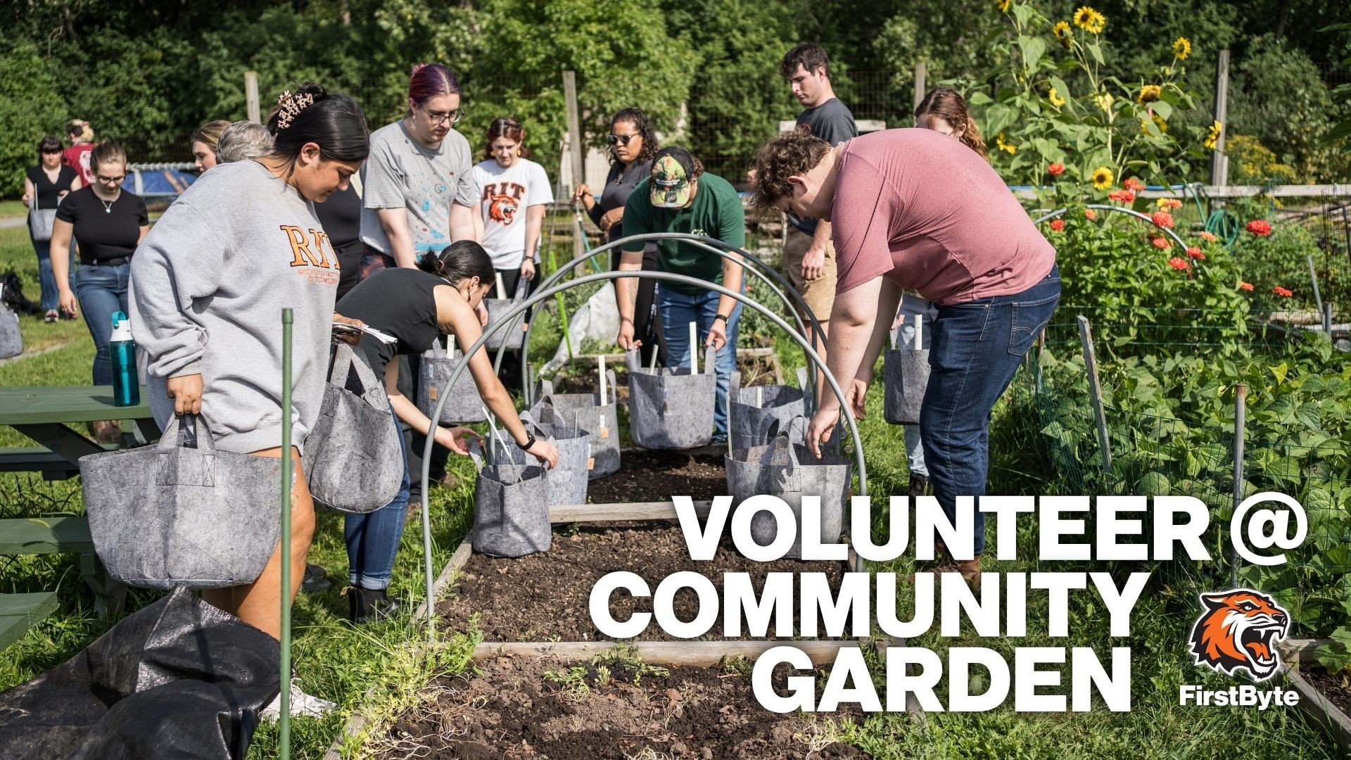 Volunteers in the RIT Community Garden