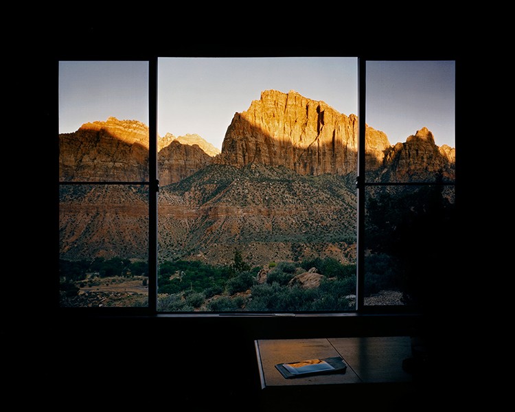 A projected landscape.