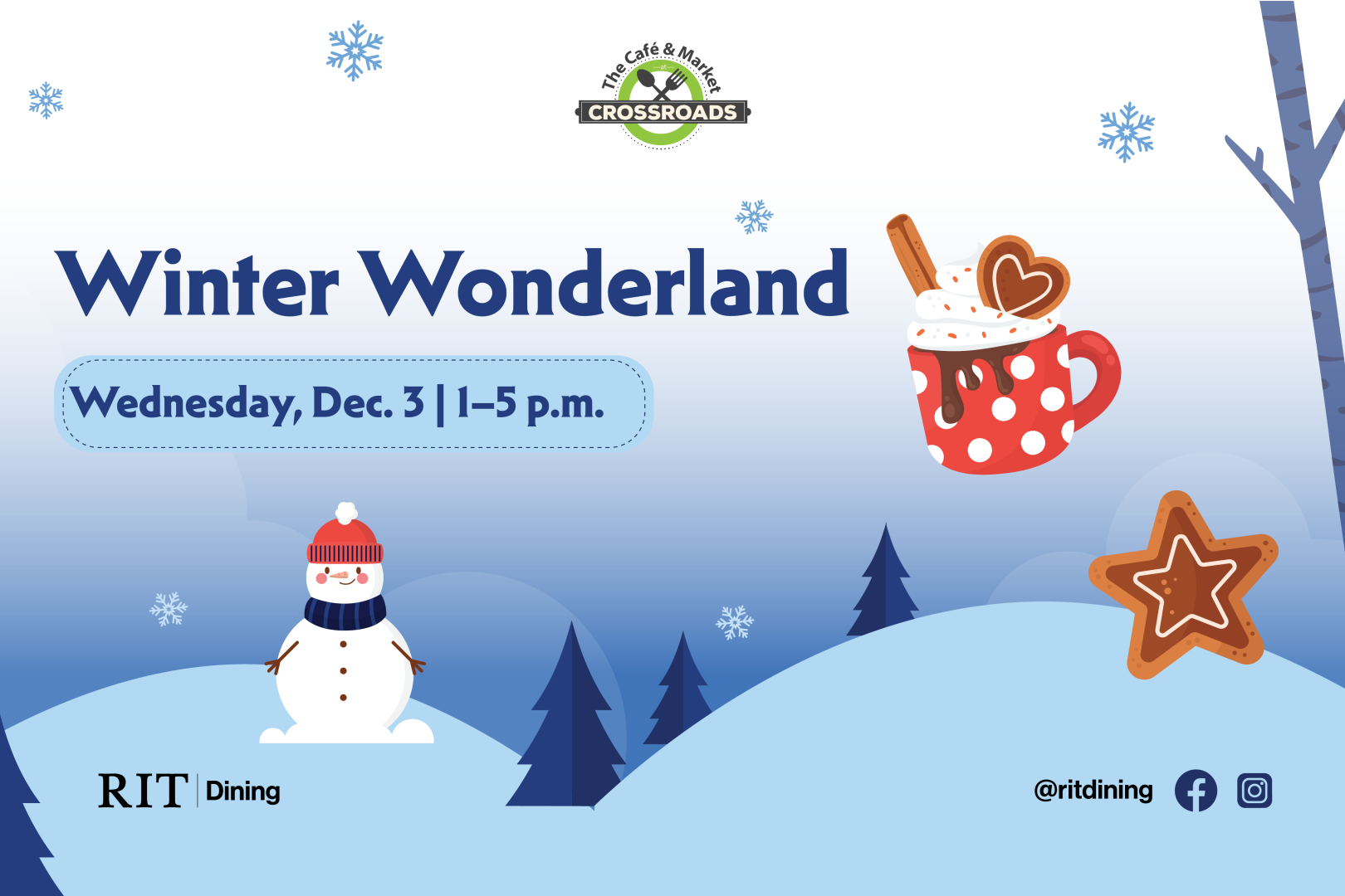 Winter Wonderland Event Promotion Snowflakes