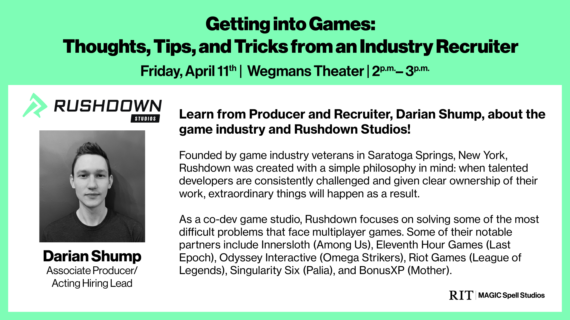 Darian Shump event graphic