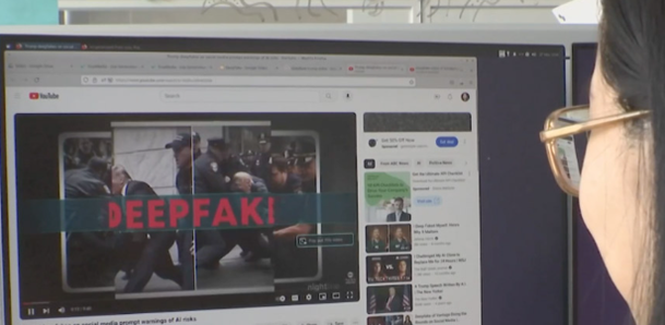 Student reading Computer Monitor