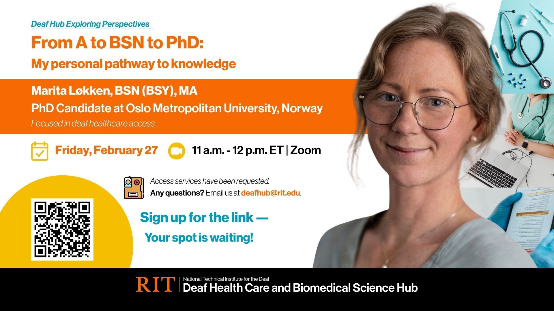 Marita Løkken, a featured presenter at the Deaf Hub Exploring Perspectives