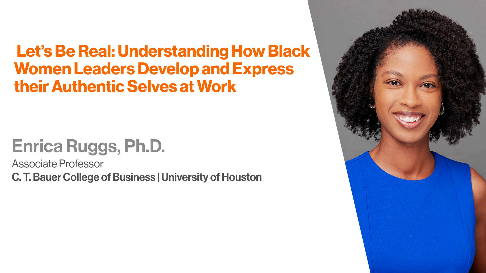 Management Presents: Esteemed Scholar Enrica Ruggs