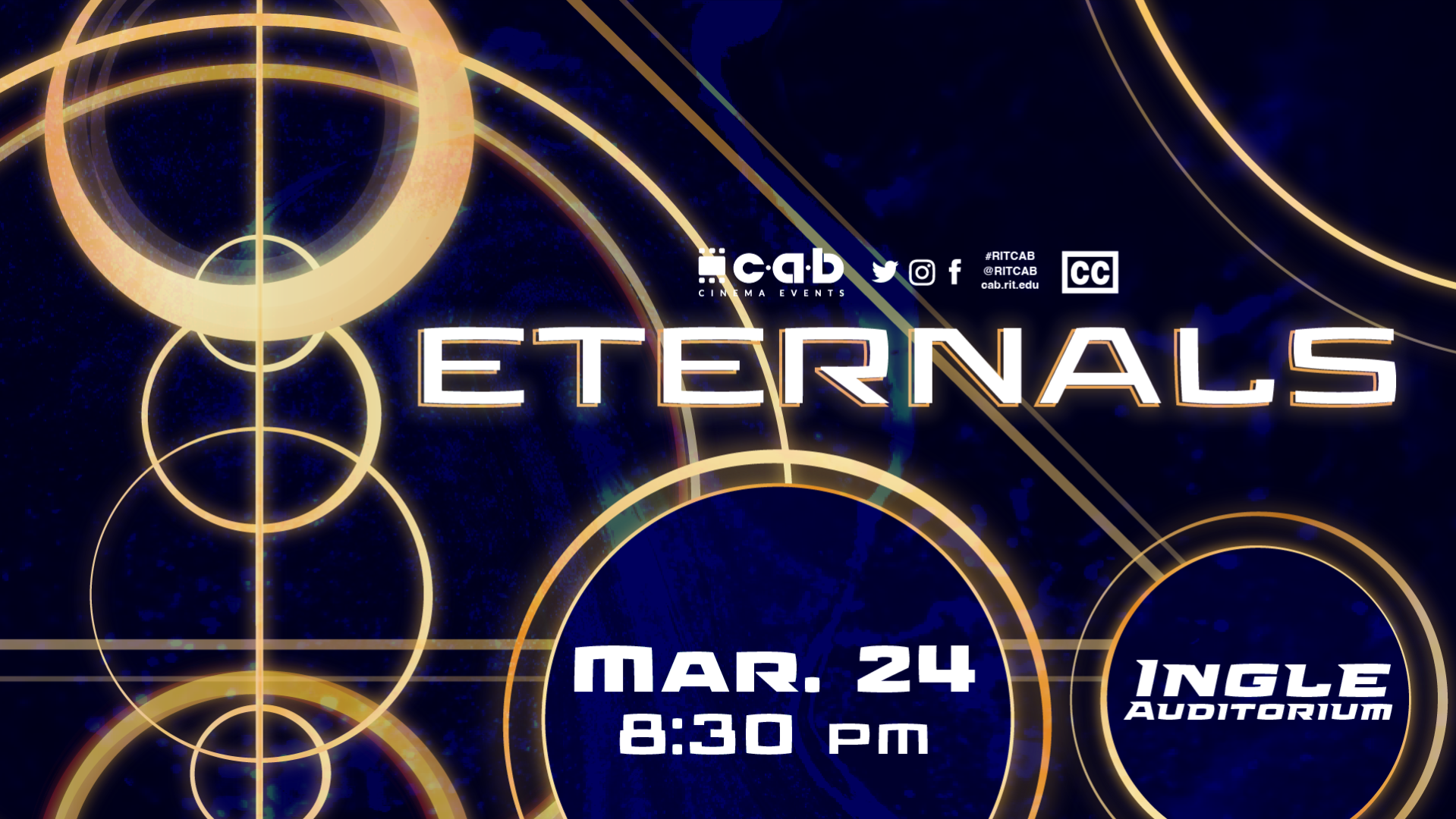 text of Eternals, Thursday, March 24, 8:30 pm, Ingle Auditorium