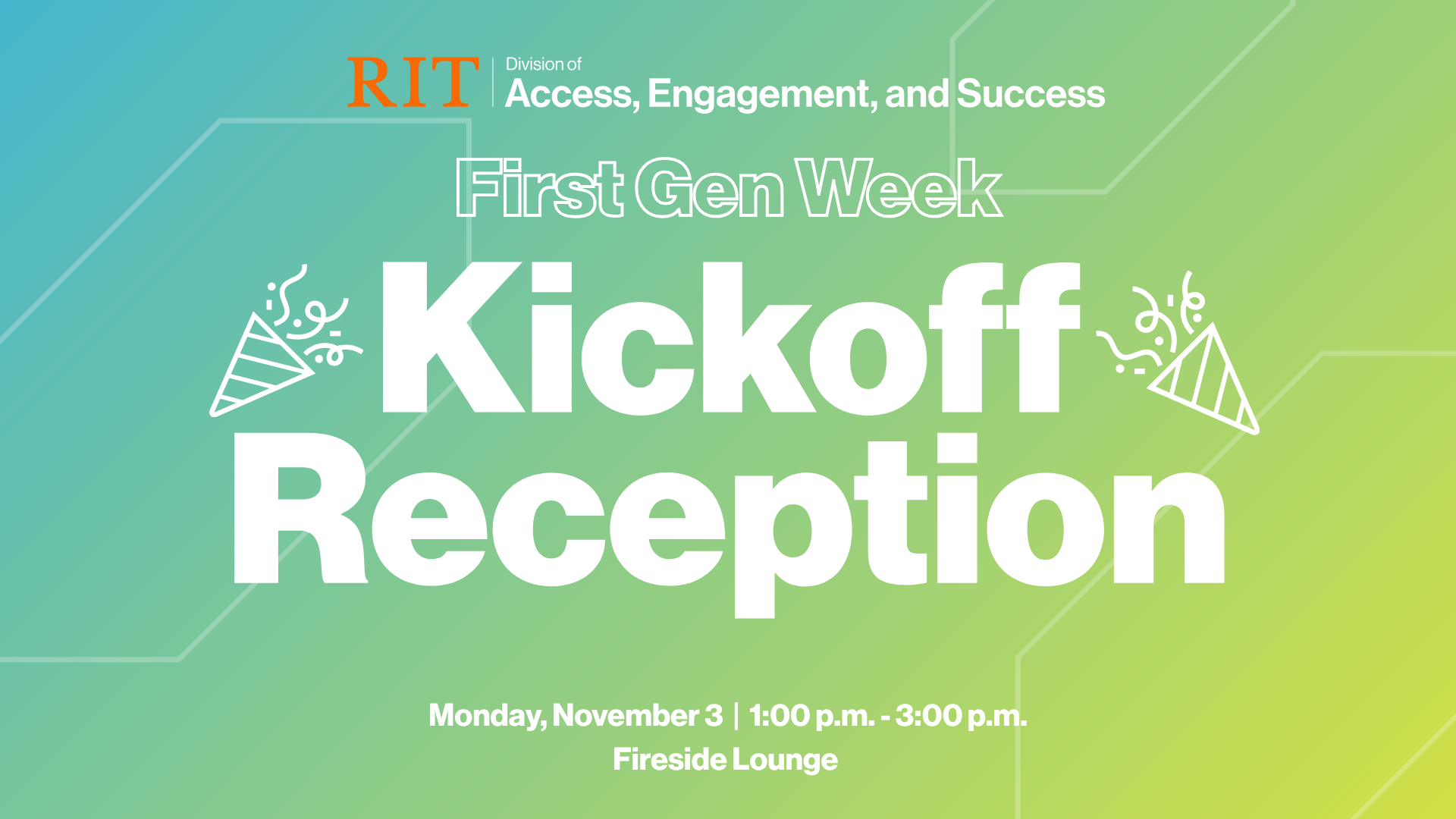 Blue and green banner 