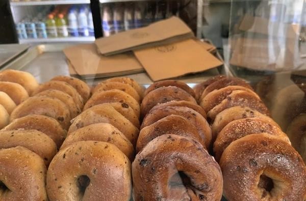 tray of bagels