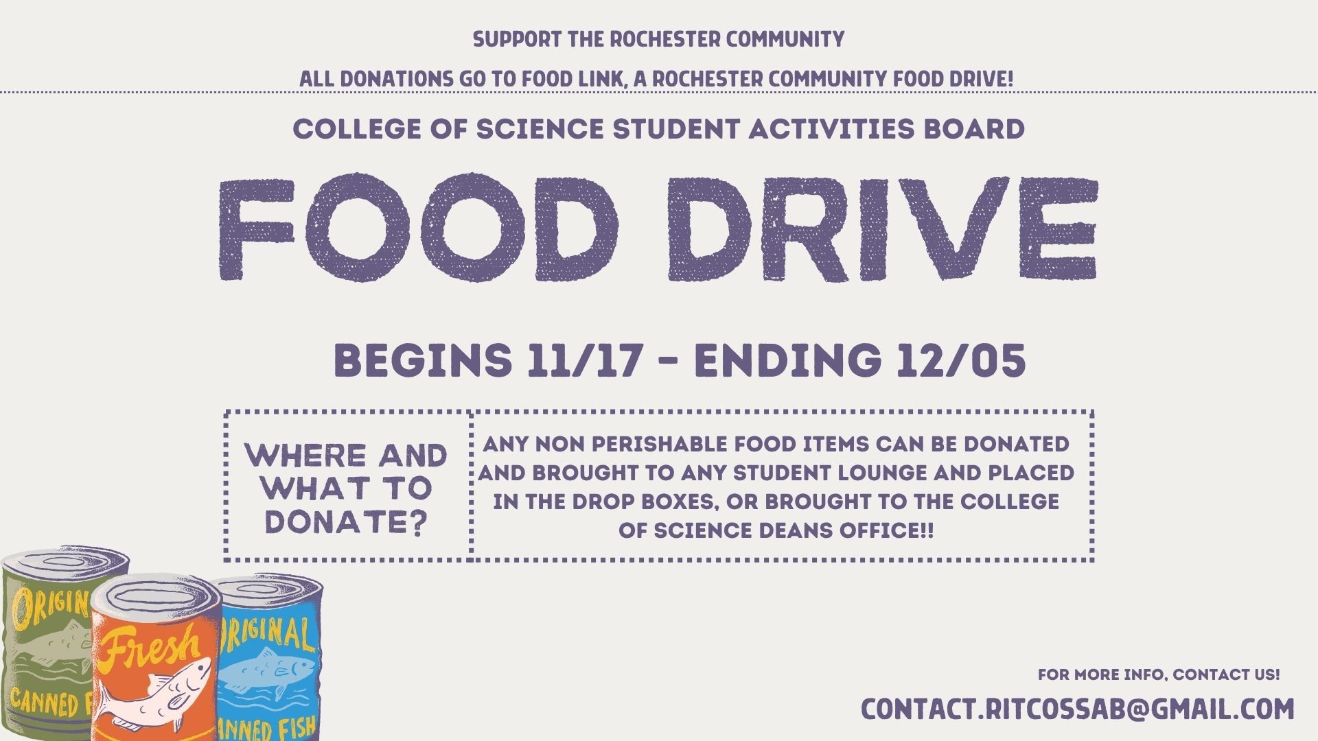 Food Drive Display