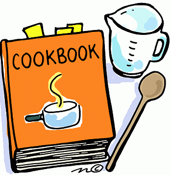 cookbook and measuring cup
