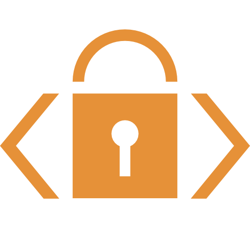 ISTS Logo - a pad logo symbol with less than and greater than symbols on either side of the pad lock