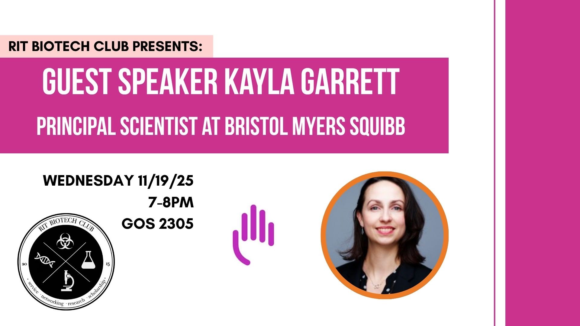 Guest Speaker Biotech Club Event