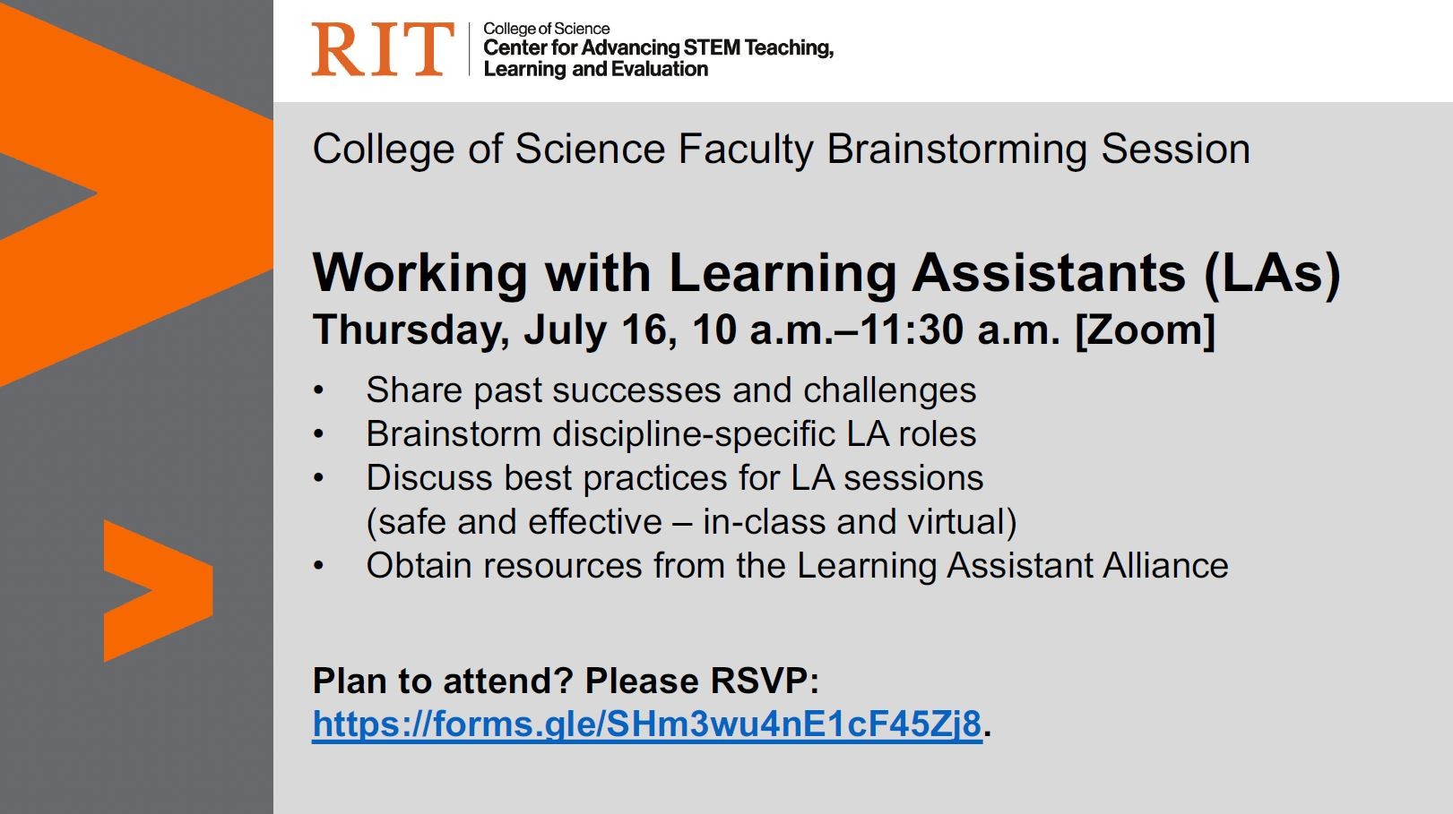 working with learning assistants brainstorm inclusive excellence