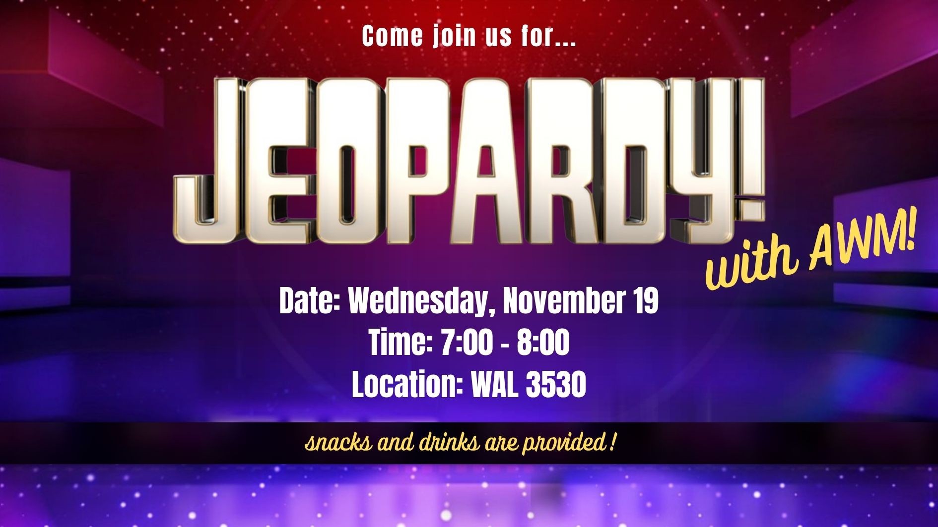Jeopardy Night with Association of Women in Mathematics