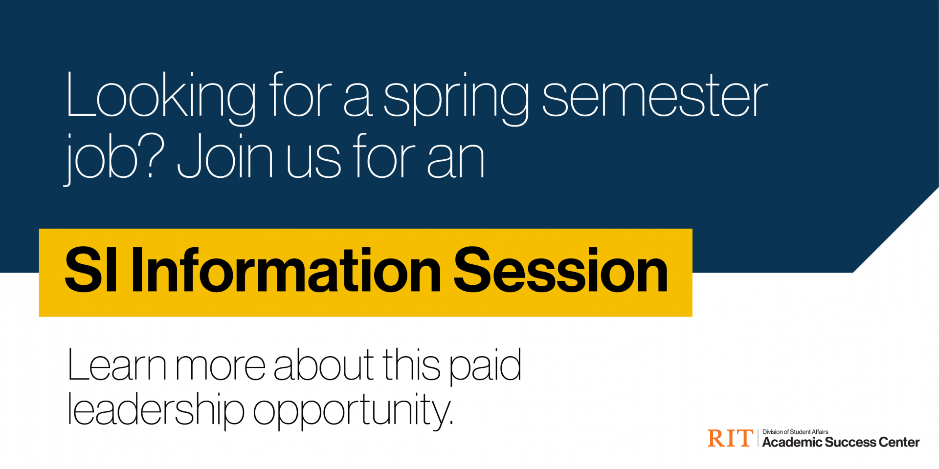 SI Information Session