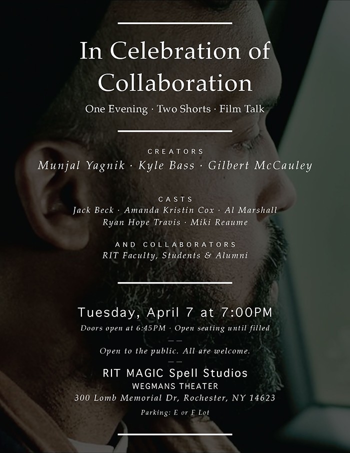 A graphic highlighting Munjal Yagnik's film screening.