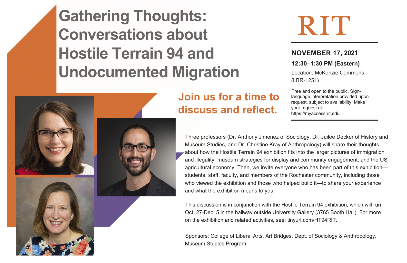 This poster contains all of the same information as is provided in the Events notice here, plus photos of the three professors who will speak.