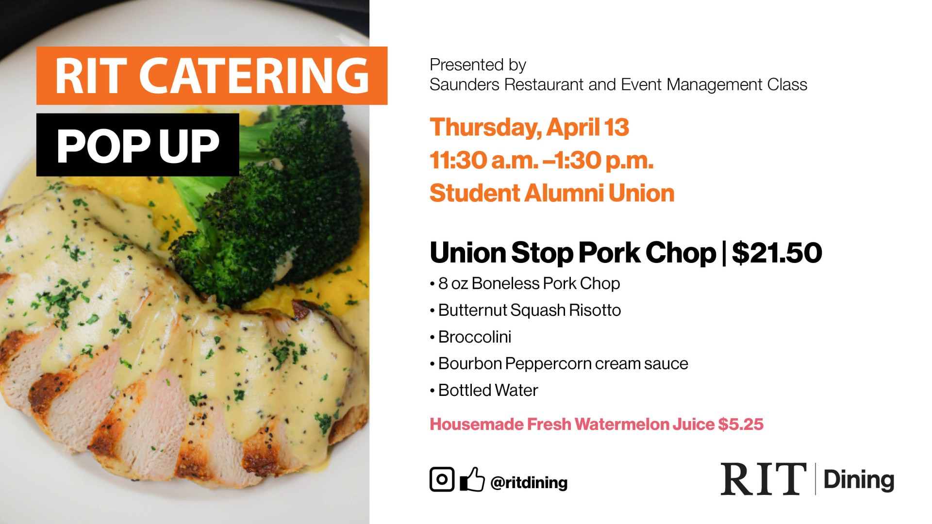 Student Pop Up | Union Stop Pork Chop