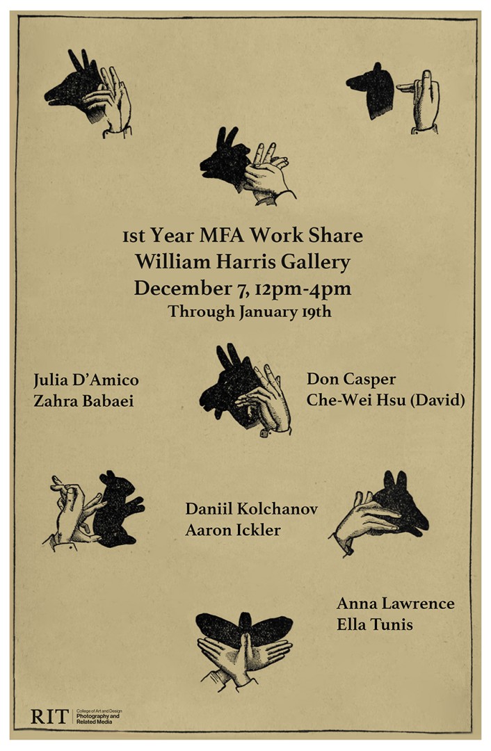 A poster containing shadow puppets.