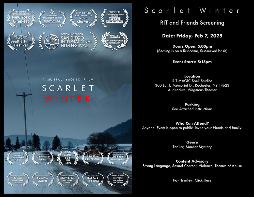 A film poster of Scarlet Winter.